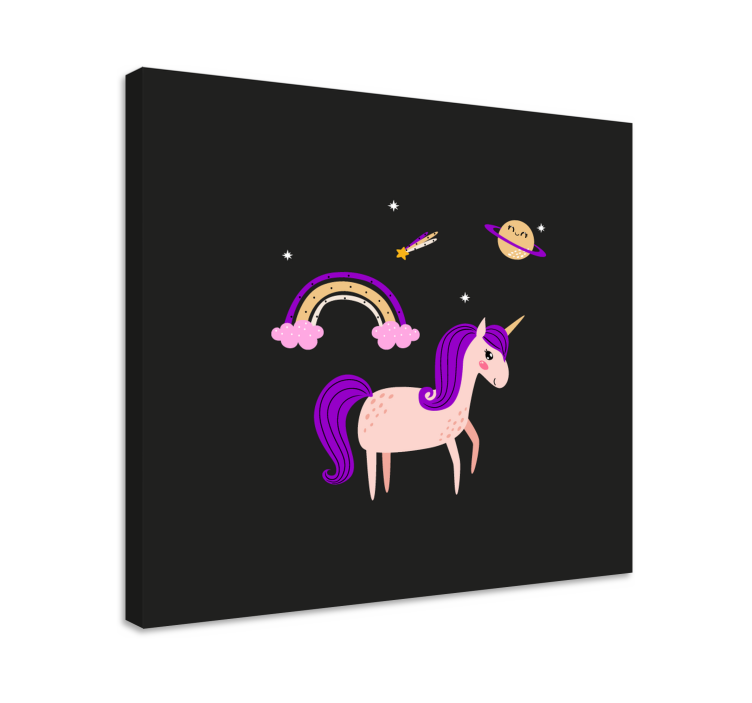 Tablou unicorni Țara de vis a unicornilor adorabili - TenStickers