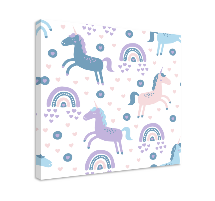 Tablou căprioare cu modele jucăușe de unicorni - TenStickers