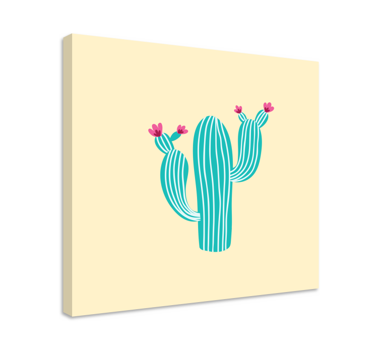 Tablou flori şi plante cactus cu flori - TenStickers