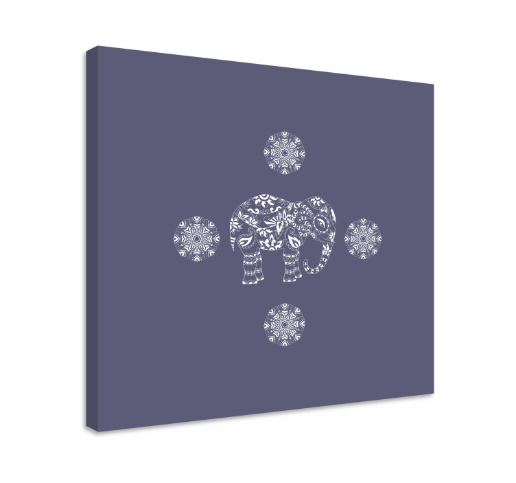 Tablou elefanți cu motiv decorativ de elefanți - TenStickers