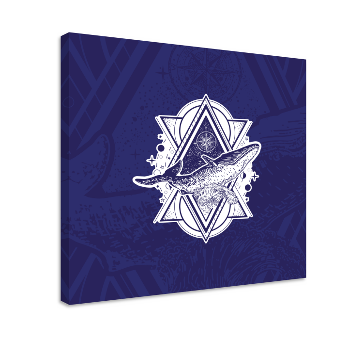 Tablou marinar design astral cu balena - TenStickers