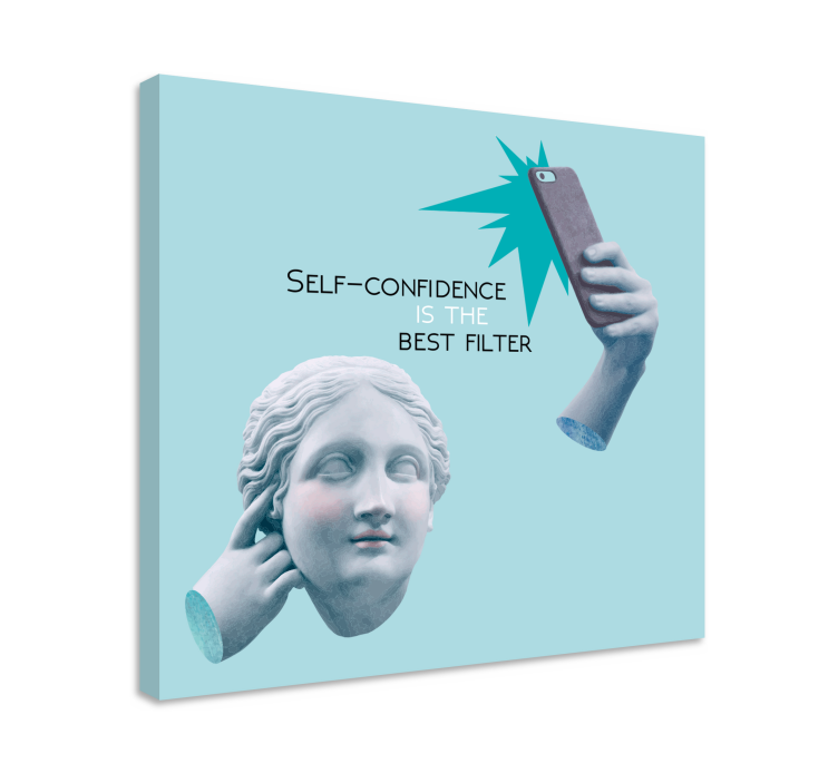 Tablou fraze citat despre încrederea în sine - TenStickers