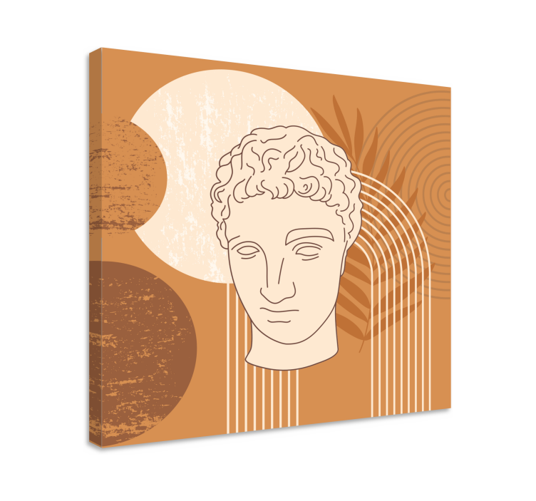 Tablou abstract cap de sculptură clasică - TenStickers