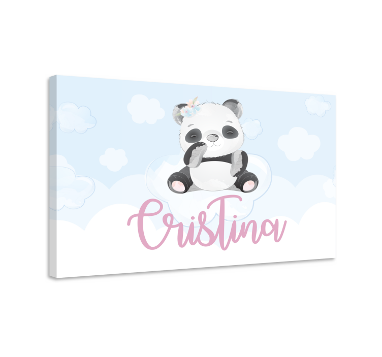 Tablou animale personaj panda drăguț - TenStickers