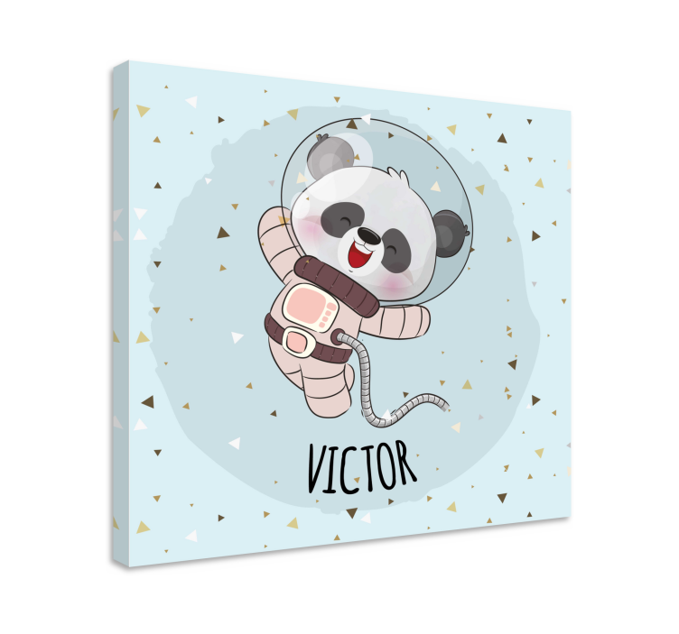 Tablou 3d panda spațial vesel - TenStickers