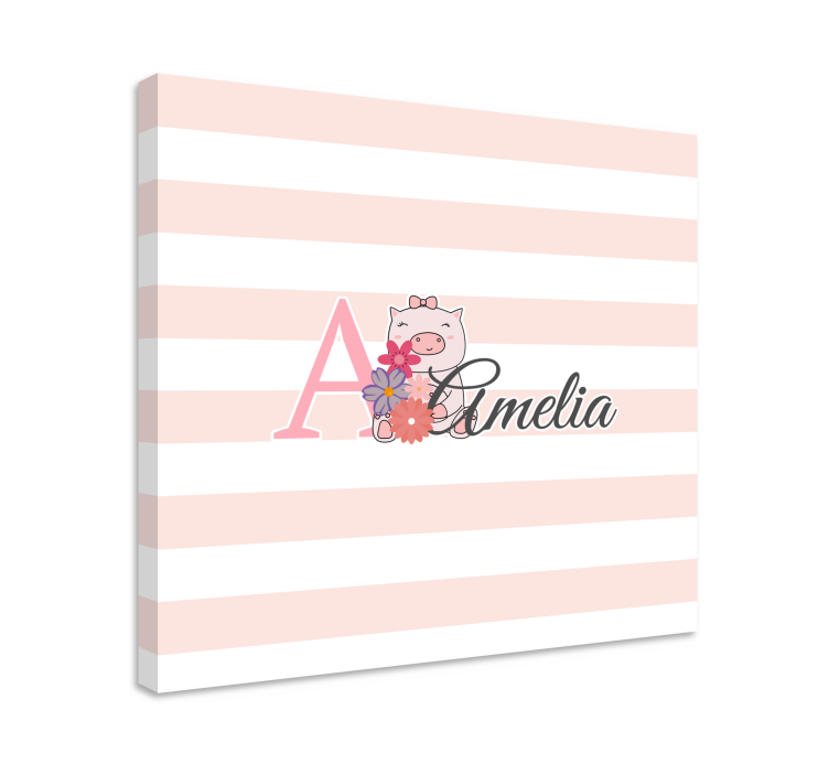 Tablou bei porcușorul jucăuș - TenStickers