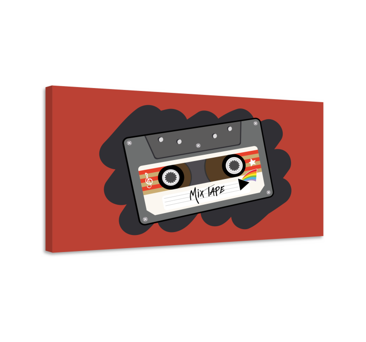 Tablou muzică design retro mixtape - TenStickers