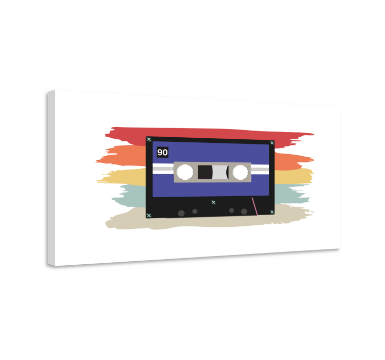 Tablou muzică bandă cassette retro - TenStickers