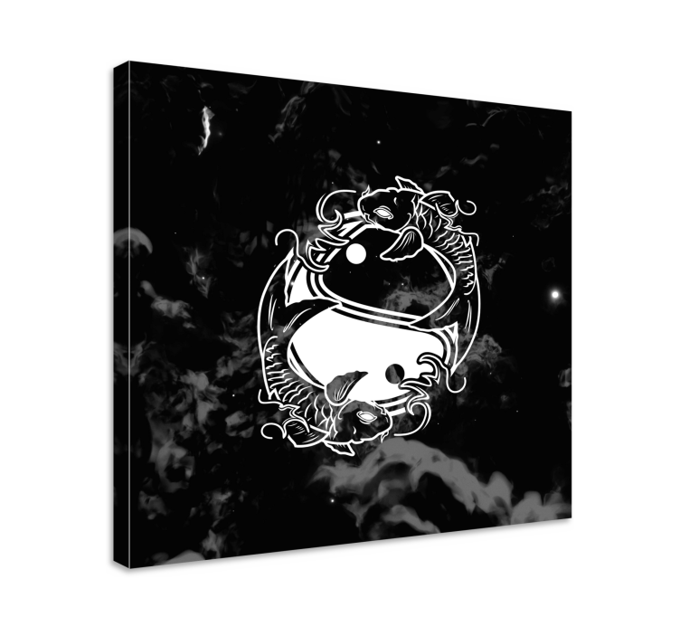 Yin yang echilibru pește zen pânză - TenStickers