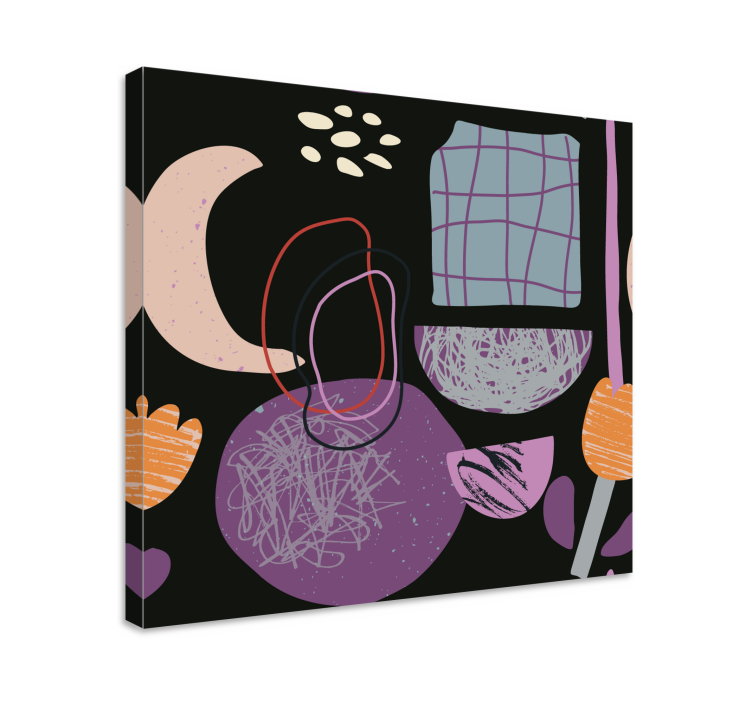 Tablou ornamental cu trăsături botanice abstracte - TenStickers