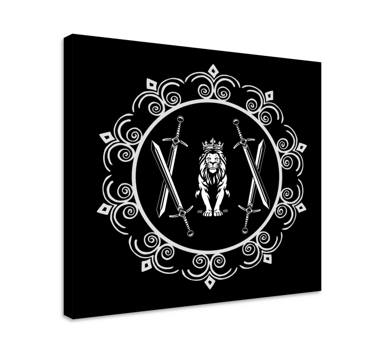 Tablou copaci leu cu săbii - TenStickers