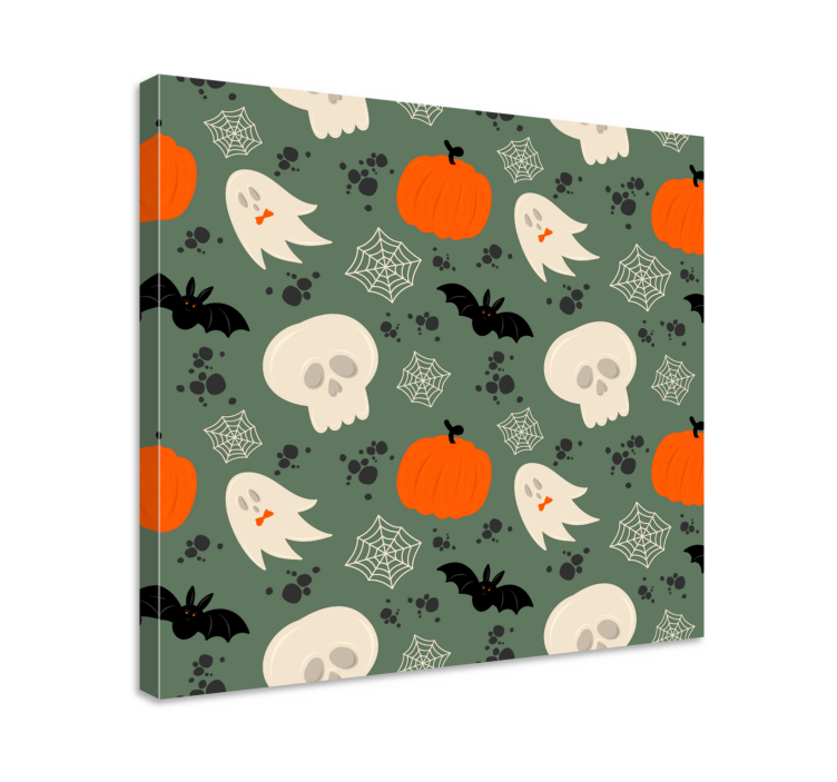 Tablou dinozauri cu elemente tematice de halloween - TenStickers