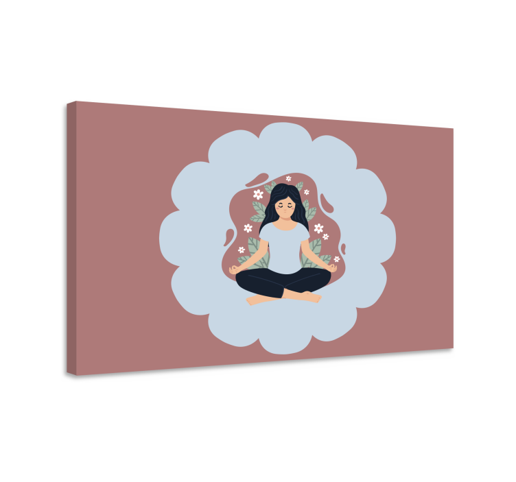 Tablou mandala aura florală meditațională - TenStickers