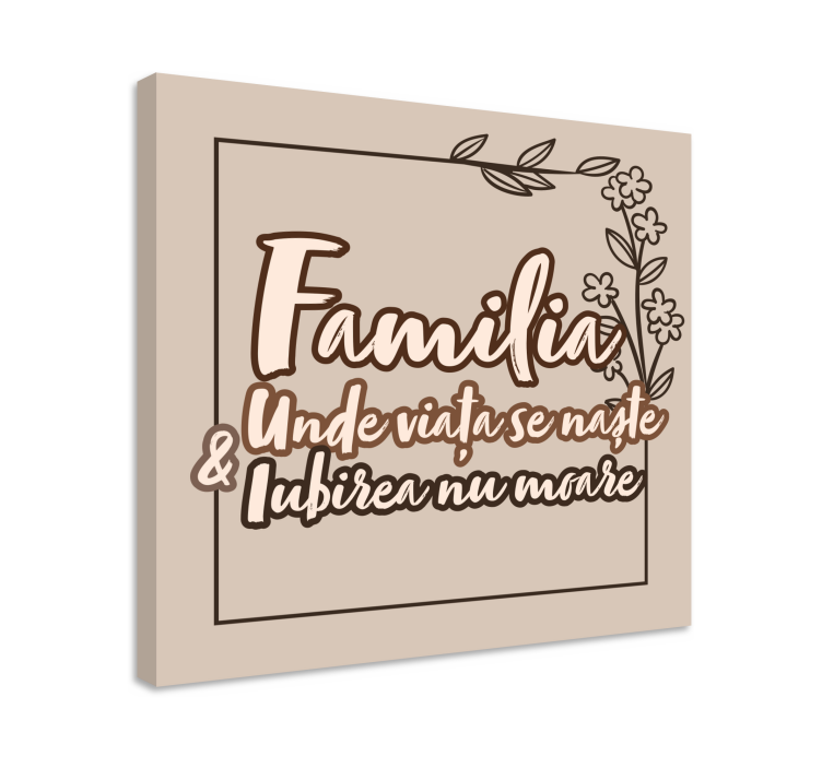 Pânză de design de citate de dragoste de familie - TenStickers