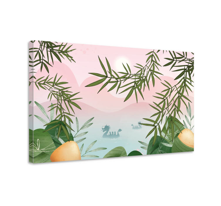 Tablou dinozauri creatură majestică de lac - TenStickers