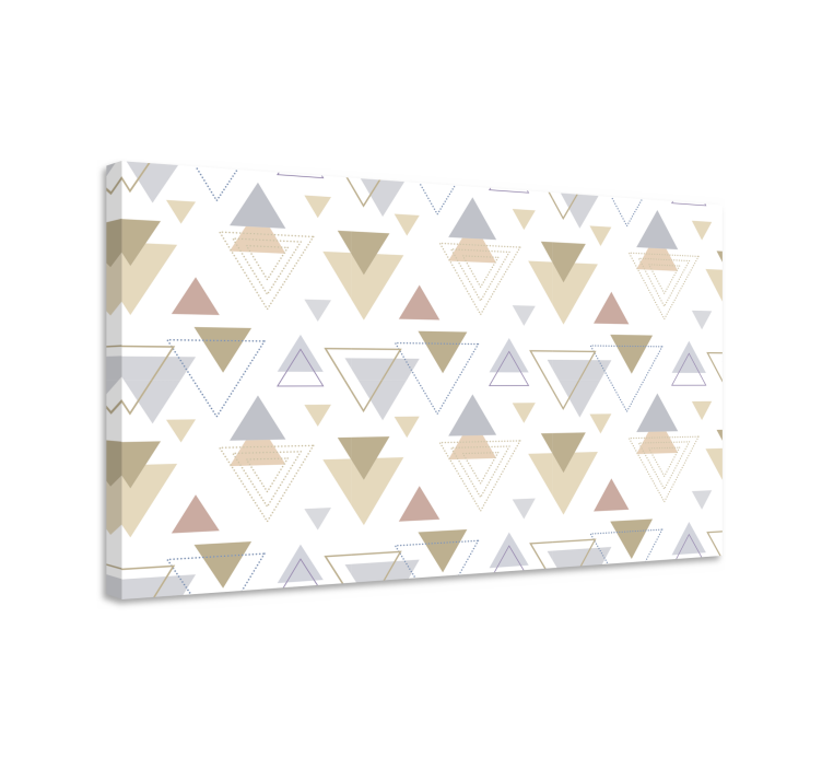 Tablou geometric cu modele de triunghiuri - TenStickers