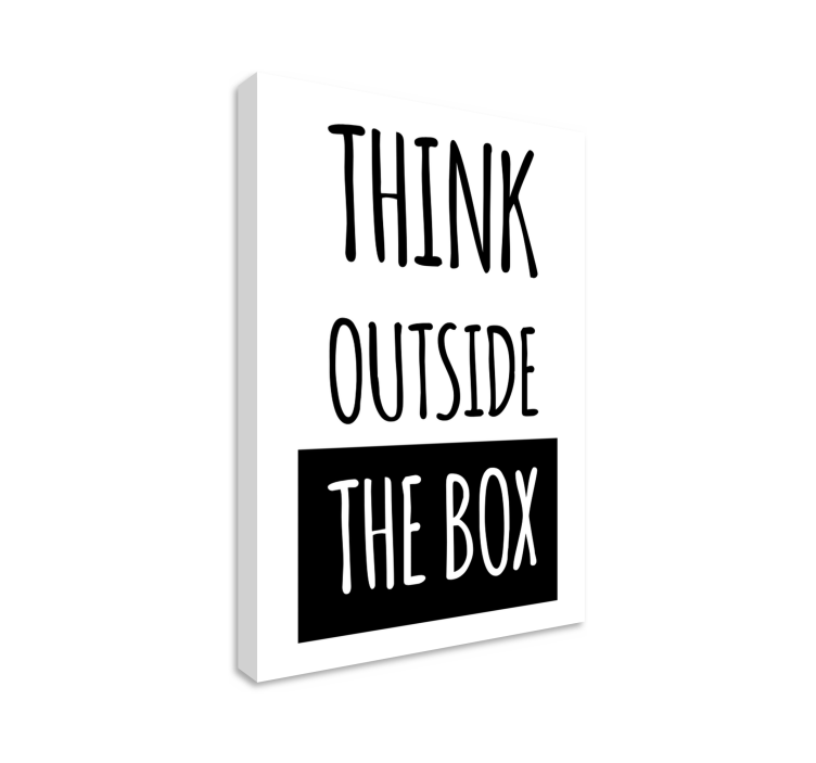 Gândiți-vă în afara cutiei, pânză motivațională - TenStickers