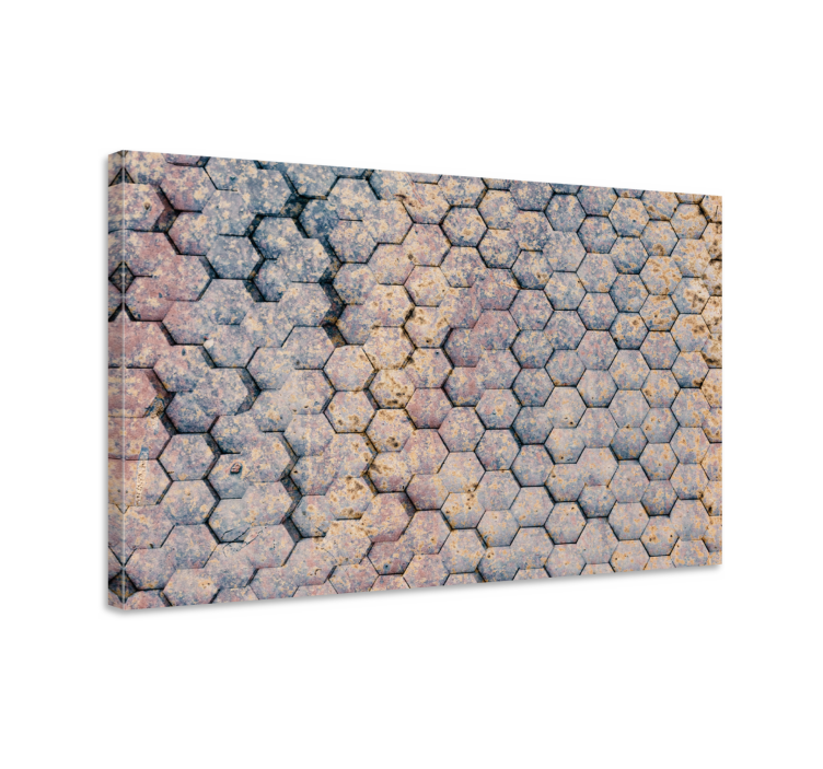 Tablou geometric design cu model hexagonal - TenStickers