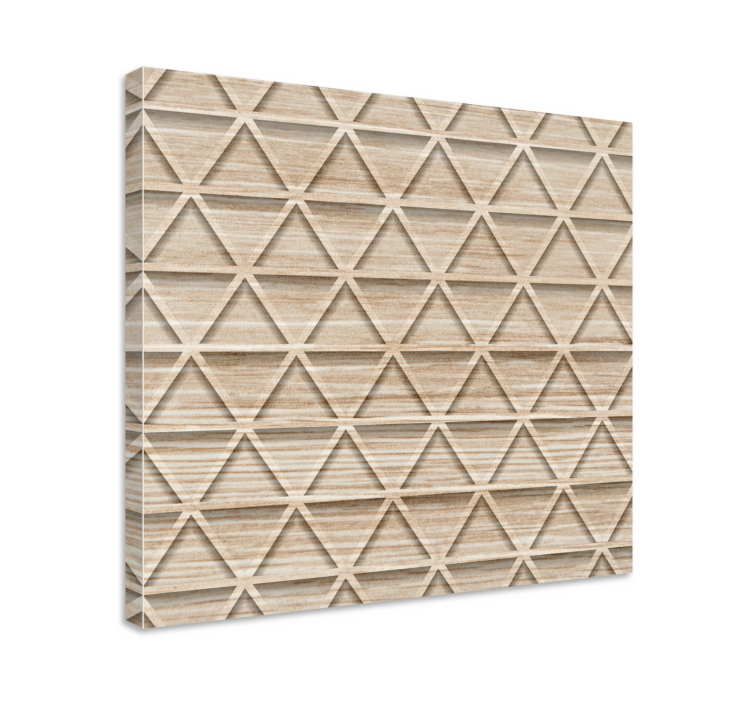 Tablou geometric cu modele de triunghiuri elevate - TenStickers