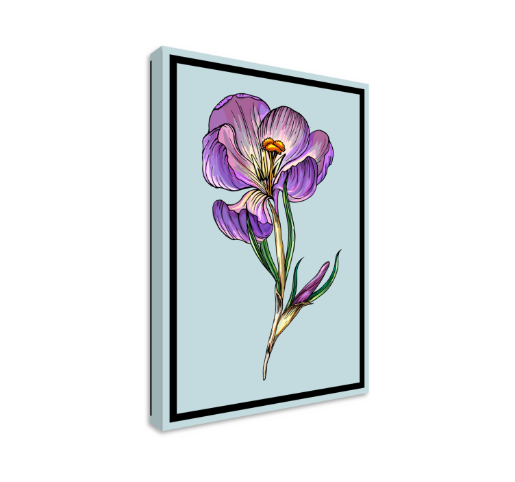Tablou flori şi plante eleganţă florală purpurie - TenStickers