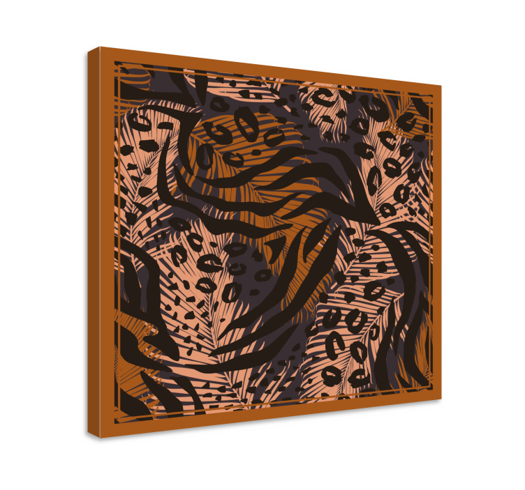 Tablou animale cu modele stilizate de leopard - TenStickers
