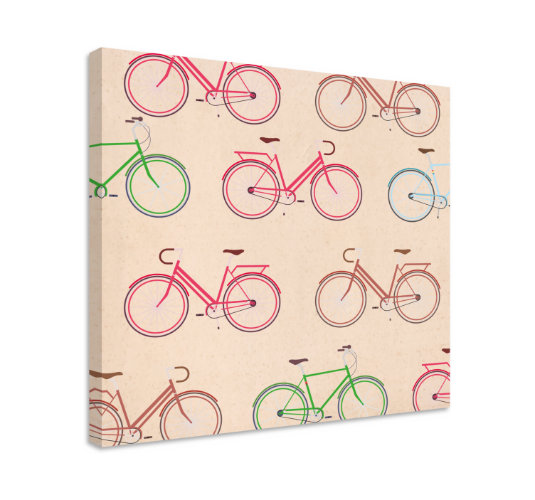 Tablou sport cu modele colorate de biciclete - TenStickers