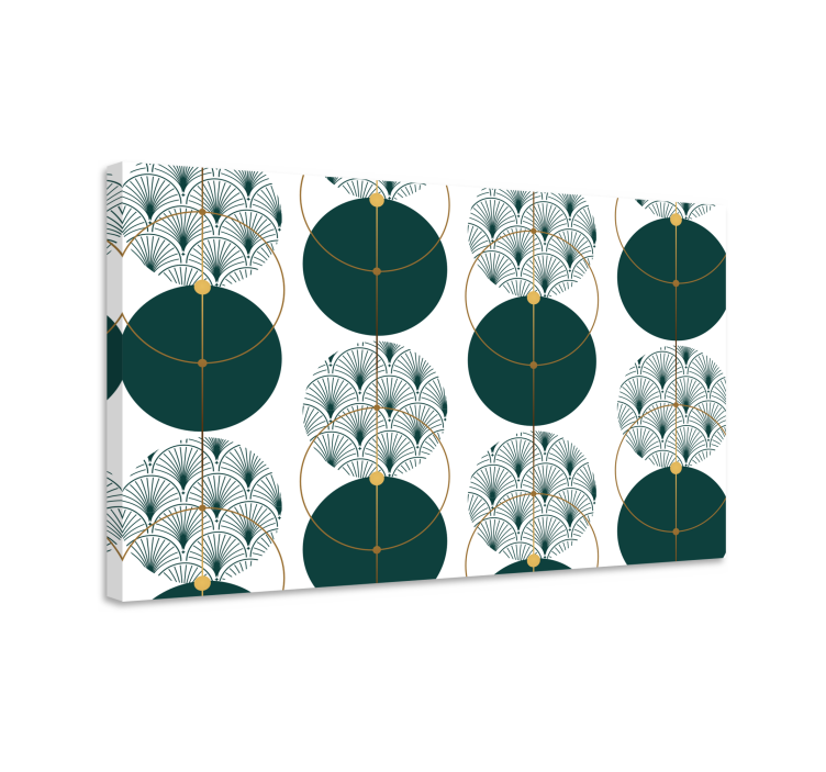 Tablou modern cu motiv geometric de evantai - TenStickers