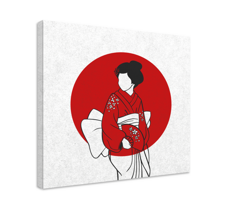 Cadru asiatic eleganța kimono-ului tradițional - TenStickers
