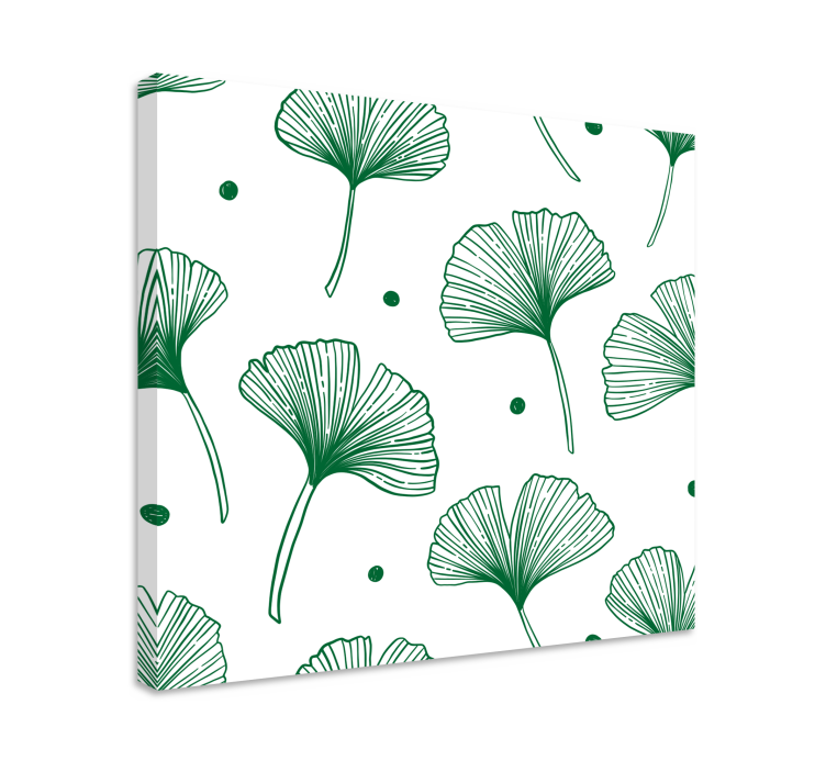 Tablou flori şi plante ilustrație frunză de ginkgo - TenStickers