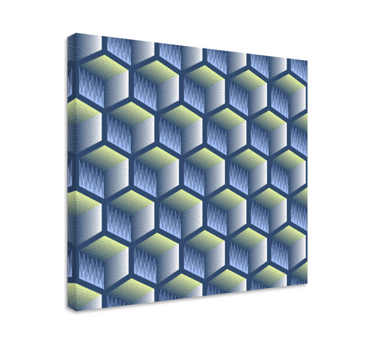 Tablou geometric model cub hexagonal - TenStickers