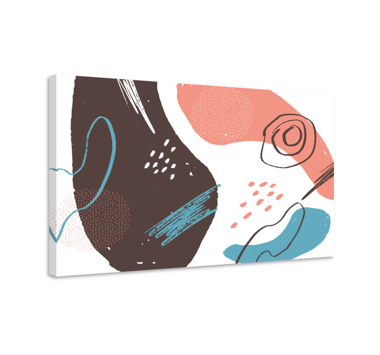 Tablou abstract cu forme artistice dinamice - TenStickers