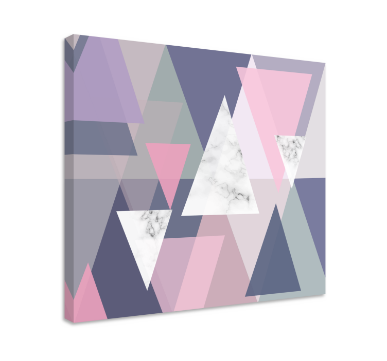 Tablou geometric cu modele triunghiulare abstracte - TenStickers