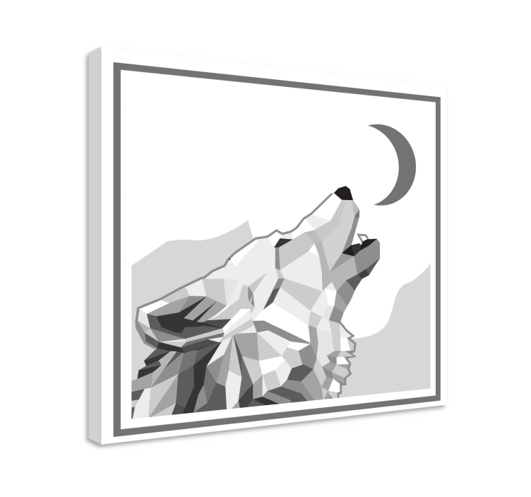 Tablou câini lupul urlător - TenStickers