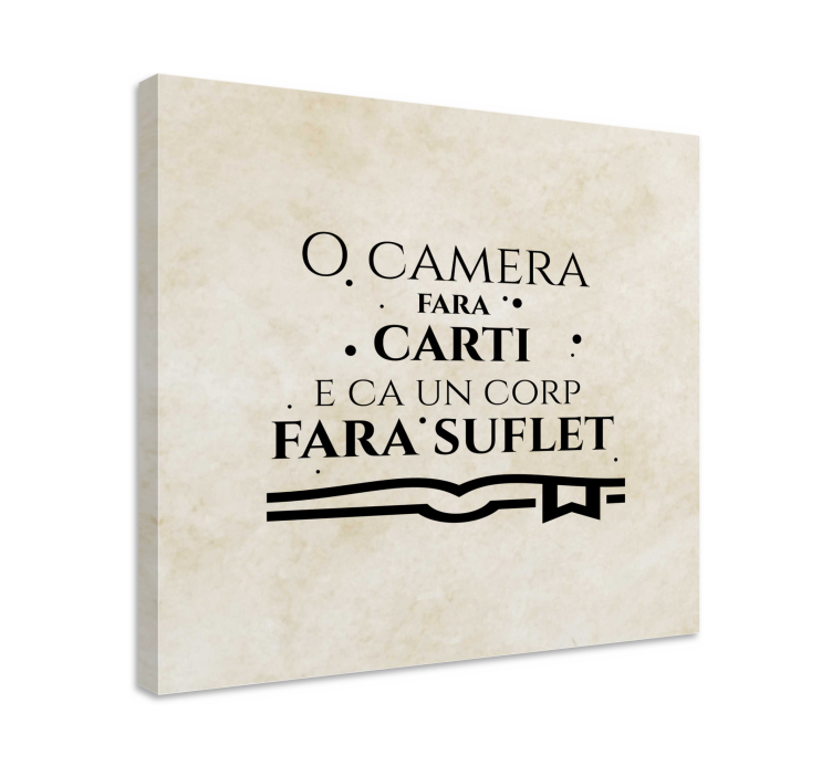 Tablou alte texte o camera fara carti - TenStickers