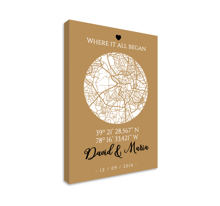 Tablou personalizat Unde a început totul - TenStickers