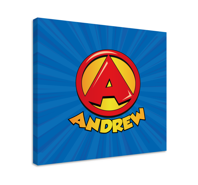 Tablou infantil Super scrisoare inițială - TenStickers