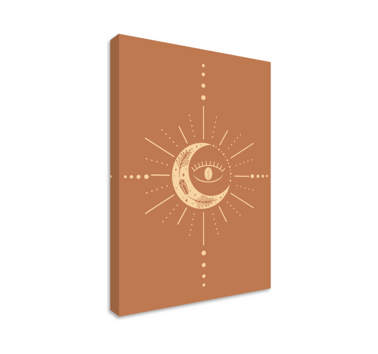 Tablou abstract design de semilună cerească - TenStickers