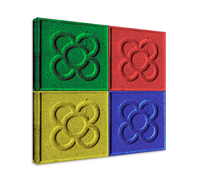 Tablou living gresie pop art panotatăGresie pop art panotată. - TenStickers