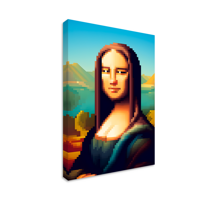 Tablou artă gioconda pixel art - TenStickers