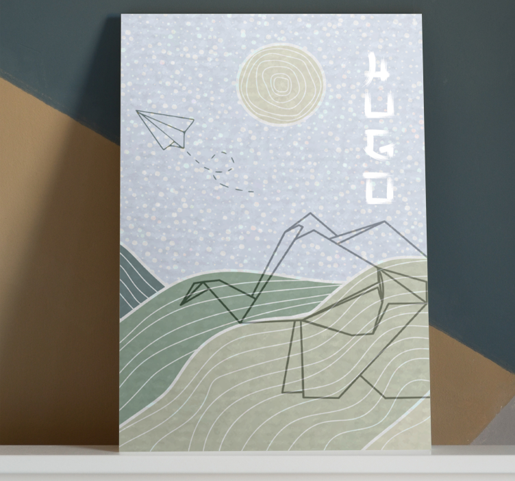 Tablou cameră pentru copii nori albaștri și păsări - TenStickers