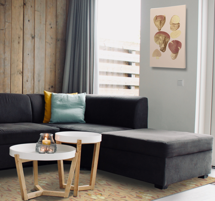 Tablou flori şi plante colectare de ciuperci - TenStickers