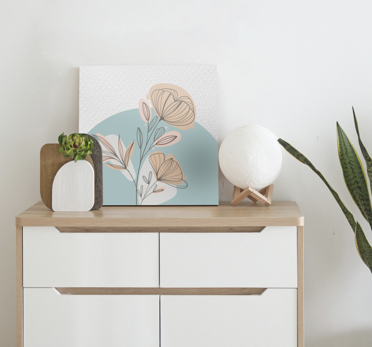 Tablou flori şi plante aranjament elegant și stilizat - TenStickers