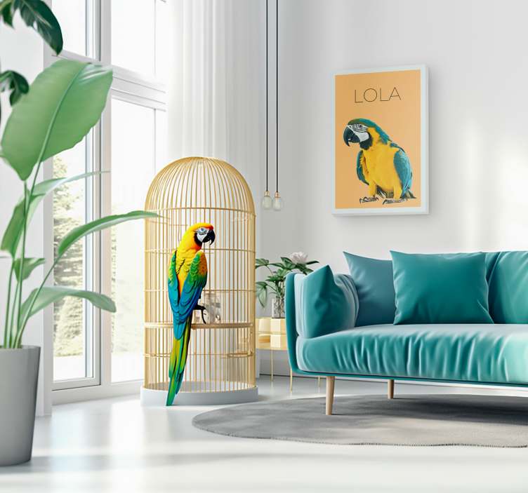 Tablou birou portret minimalist de animal de companie cu acuarelă - TenStickers