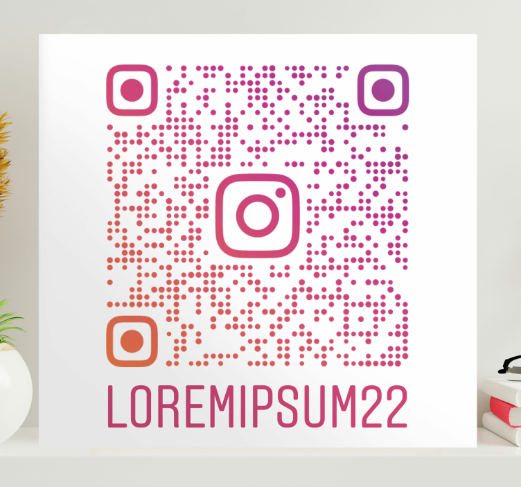 Tablou personalizat cod QR Instagram personalizat - TenStickers