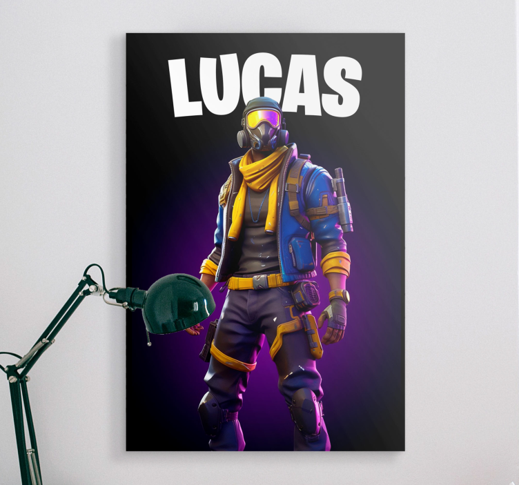 Tablou jocuri video războinic în ochelari de soare - TenStickers