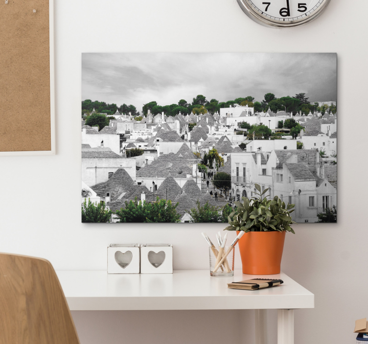 Alberobello trulli city canvas - TenStickers