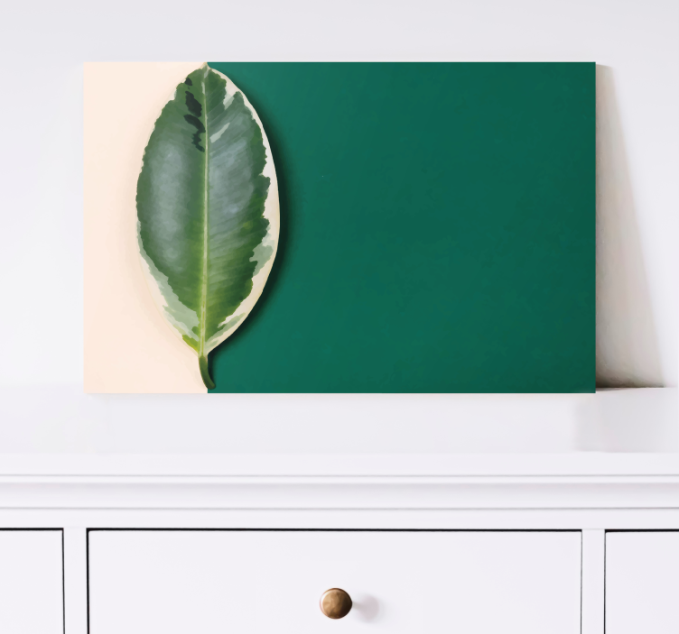 Amprente moderne de pânză de design de frunze de vopsea moderne - TenStickers