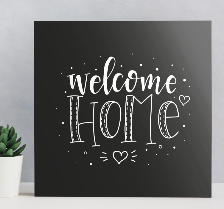 Bun venit acasă intrare hol pânză artă - TenStickers