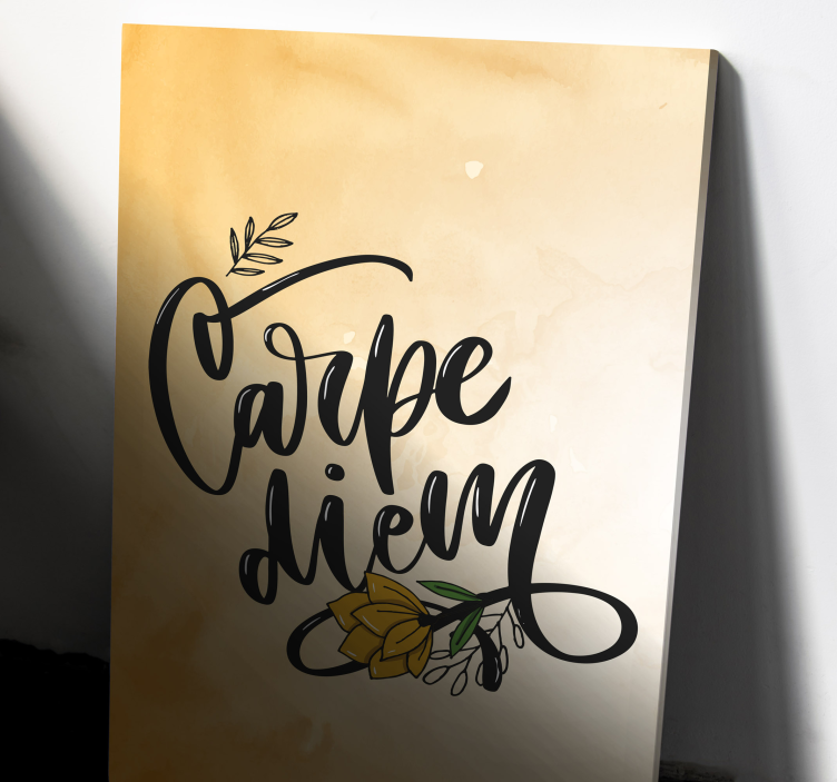 Arta de perete din panza carpe diem pentru dormitorul matrimonial - TenStickers
