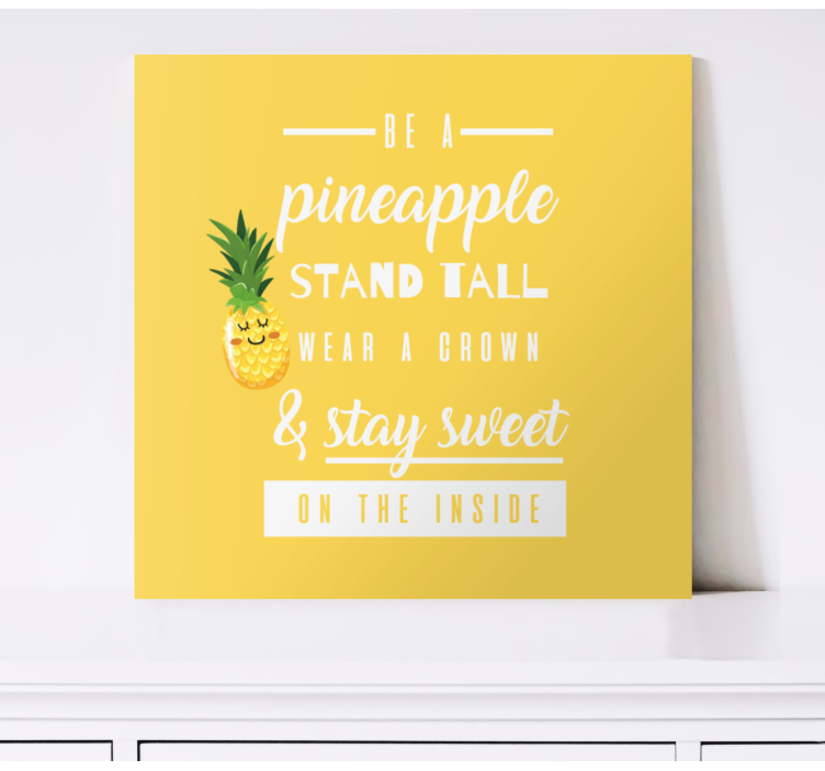 Citat amuzant cu arta panza citat ananas - TenStickers